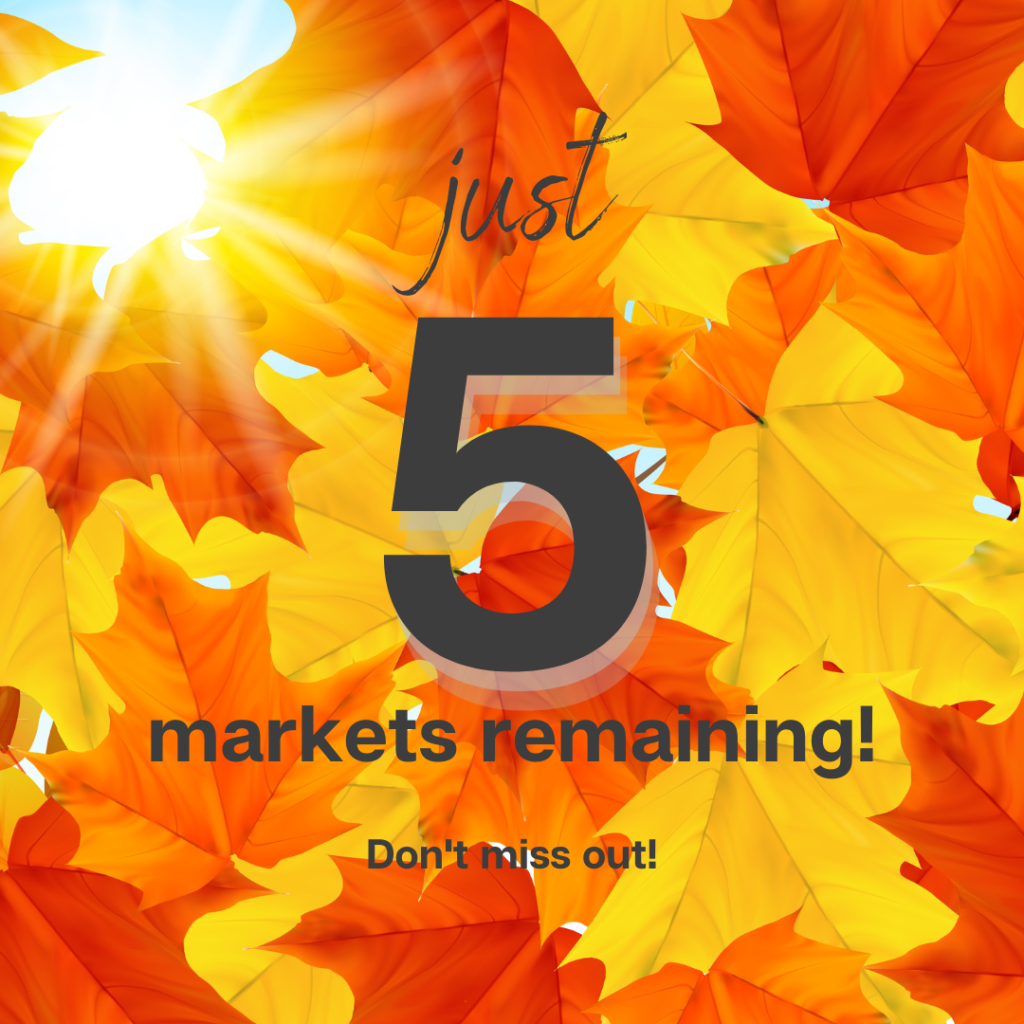 Open Saturday, Sept. 28th, 83011am in Water Tower Park Mineral Point Market